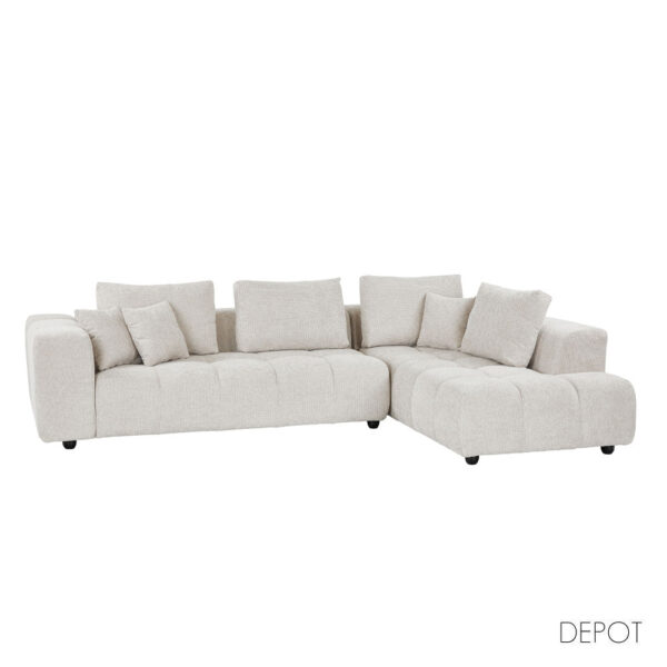 TOMOS ΚΑΝΑΠΕΣ ΓΩΝΙΑ ΔΕΞΙΑ BEIGE LEGASY 15 298x200x85cm 71-0132 - Image 6
