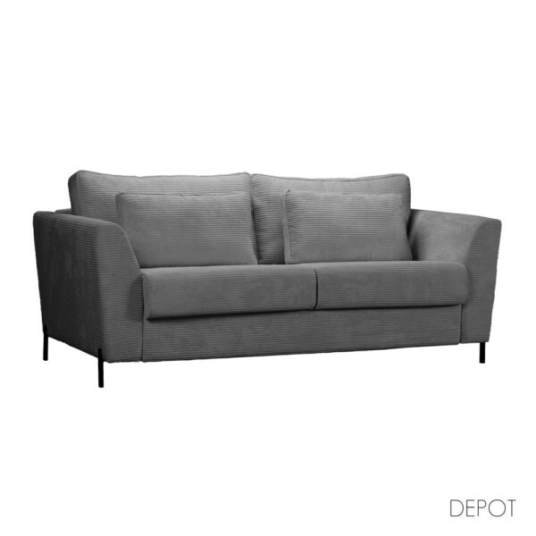 COCOON ΚΑΝΑΠΕΣ ΚΡΕΒΑΤΙ 3ΘΕΣΙΟΣ ΓΚΡΙ LINCOLN 90 208x94x92cm 71-0133 - Image 5