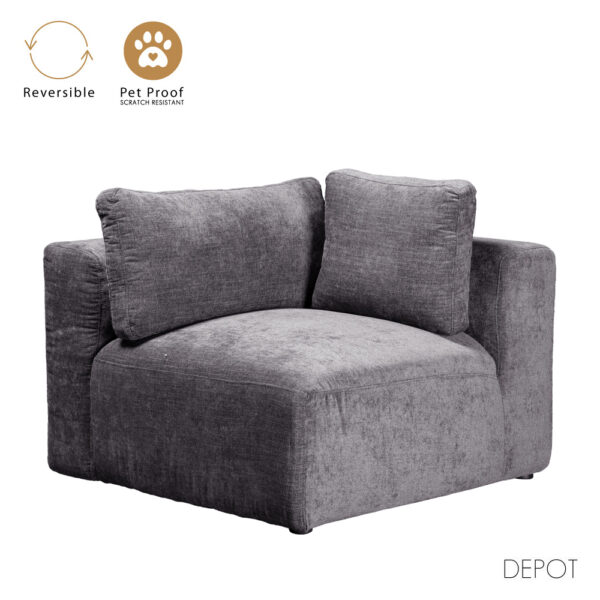 BOX ΠΟΛΥΘΡΟΝΑ ΜΕ ΜΠΡΑΤΣΟ ΑΝΑΣΤΡΕΨΙΜΗ ΓΚΡΙ VOGUE 14 107x107x85cm 71-0138 - Image 6