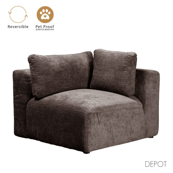 BOX ΠΟΛΥΘΡΟΝΑ ΜΕ ΜΠΡΑΤΣΟ ΑΝΑΣΤΡΕΨΙΜΗ ΚΑΦΕ VOGUE 5 107x107x85cm 71-0142 - Image 6