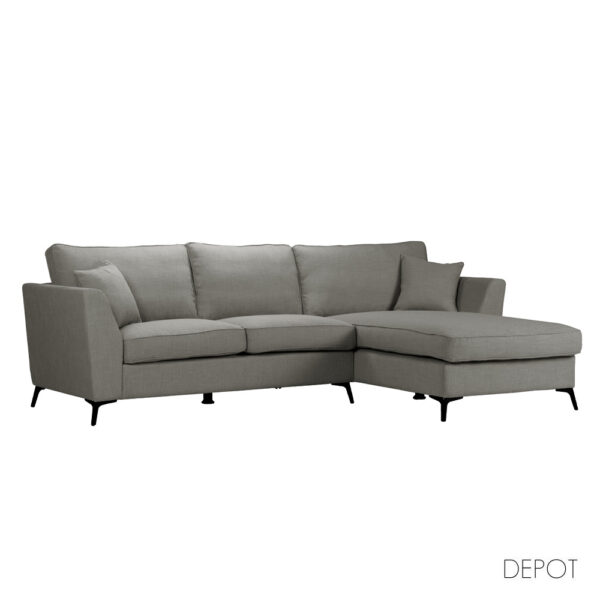 BOEL ΚΑΝΑΠΕΣ ΓΩΝΙΑ ΔΕΞΙΑ ΓΚΡΙ MEMORY 15 280x170x92 71-0162 - Image 3