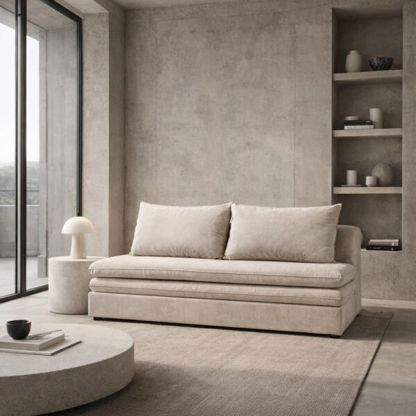 GIRASOLE ΚΑΝΑΠΕΣ ΚΡΕΒΑΤΙ 3ΘΕΣΙΟΣ BEIGE ASTI 1 200x87x90cm 71-0227 - Image 2