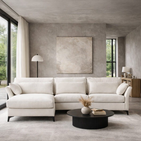 PARFAIT ΚΑΝΑΠΕΣ ΓΩΝΙΑ ΑΡΙΣΤΕΡΗ BEIGE LEGASY 15 307x185x92cm 71-0231 - Image 3