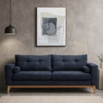 LUSSO ΚΑΝΑΠΕΣ ΚΡΕΒΑΤΙ 3ΘΕΣΙΟΣ ΜΠΛΕ LINO 89 218x85x87 71-0271 - Image 7