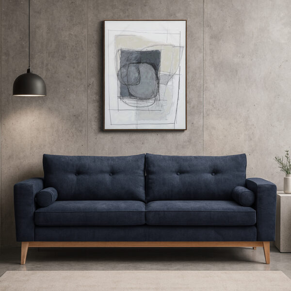 LUSSO ΚΑΝΑΠΕΣ ΚΡΕΒΑΤΙ 3ΘΕΣΙΟΣ ΜΠΛΕ LINO 89 218x85x87 71-0271 - Image 7