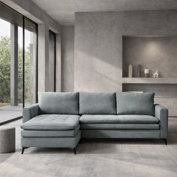 SCANDALO ΚΑΝΑΠΕΣ ΓΩΝΙΑ ΑΝΑΣΤΡΕΨΙΜΗ ΓΚΡΙ ASTI 13 265x188x99cm 71-0391 - Image 2