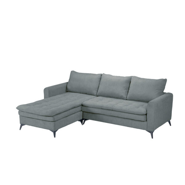 SCANDALO ΚΑΝΑΠΕΣ ΓΩΝΙΑ ΑΝΑΣΤΡΕΨΙΜΗ ΓΚΡΙ ASTI 13 265x188x99cm 71-0391 - Image 4
