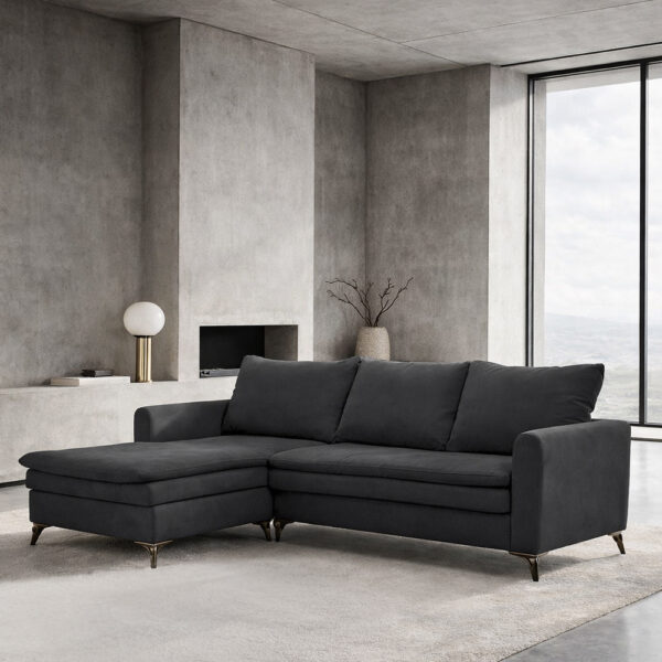 SCANDALO ΚΑΝΑΠΕΣ ΓΩΝΙΑ ΑΝΑΣΤΡΕΨΙΜΗ ΑΝΘΡΑΚΙ ASTI 15 265x188x99cm 71-0392 - Image 2