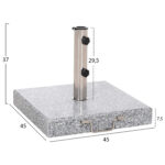 ΒΑΣΗ ΟΜΠΡΕΛΑΣ ΓΡΑΝΙΤΗ 40KG ΜΕ ΧΕΡΟΥΛΙ & ΡΟΔΕΣ HM6564--ΣΩΛΗΝΑΣ ΔΙΑΜΕΤΡΟΥ Φ48 - Image 2