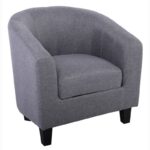 BOGA Πολυθρόνα Σαλονιού - Καθιστικού, Ύφασμα Γκρι 77x70x77cm
