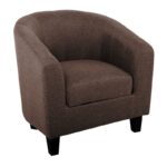 BOGA Πολυθρόνα Σαλονιού - Καθιστικού, Ύφασμα Καφέ 77x70x77cm