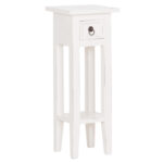 ΒΟΗΘΗΤΙΚΟ ΤΡΑΠΕΖΑΚΙ RAMU HM9484.03 ΑΠΟ ΜΑΟΝΙ ΞΥΛΟ ΛΕΥΚΟ ΜΕ ΣΥΡΤΑΡΑΚΙ 25x25x66,5Υεκ