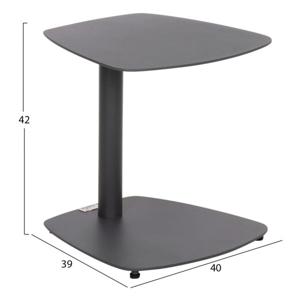 ΒΟΗΘΗΤΙΚΟ ΤΡΑΠΕΖΑΚΙ ΞΑΠΛΩΣΤΡΑΣ CARET HM6563.01 ΑΛΟΥΜΙΝΙΟ ΣΕ ΓΚΡΙ 40x39x42Υεκ - Image 2