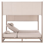 ΔΙΠΛΗ ΞΑΠΛΩΣΤΡΑ ΑΛΟΥΜΙΝΙΟΥ ΠΑΡΑΛΙΑΣ ΜΕ ΣΚΙΑΣΤΡΟ GALLANT HM6097.04 ΚΑΠΟΥΤΣΙΝΟ 2x2x2μ - Image 4