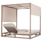 ΔΙΠΛΗ ΞΑΠΛΩΣΤΡΑ ΑΛΟΥΜΙΝΙΟΥ ΠΑΡΑΛΙΑΣ ΜΕ ΣΚΙΑΣΤΡΟ GALLANT HM6097.04 ΚΑΠΟΥΤΣΙΝΟ 2x2x2μ - Image 5