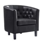 BOGA Button Πολυθρόνα Σαλονιού -Καθιστικού, Pvc Μαύρο 76x69x75cm - Image 2