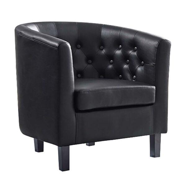 BOGA Button Πολυθρόνα Σαλονιού -Καθιστικού, Pvc Μαύρο 76x69x75cm - Image 2