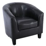 BOGA Πολυθρόνα Σαλονιού - Καθιστικού, Pu Μαύρο 77x70x77cm - Image 2