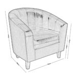 BOGA Πολυθρόνα Σαλονιού - Καθιστικού, Pu Μαύρο 77x70x77cm - Image 3