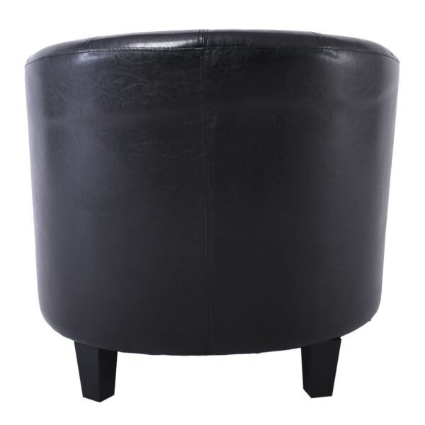 BOGA Πολυθρόνα Σαλονιού - Καθιστικού, Pu Μαύρο 77x70x77cm - Image 5