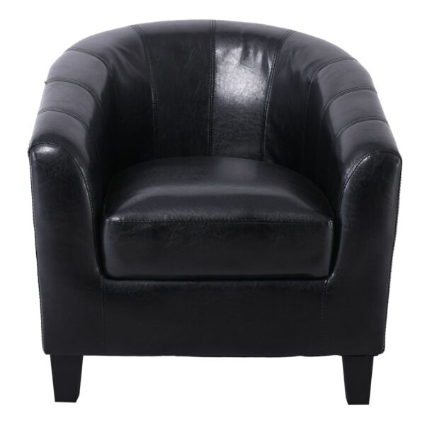BOGA Πολυθρόνα Σαλονιού - Καθιστικού, Pu Μαύρο 77x70x77cm - Image 6