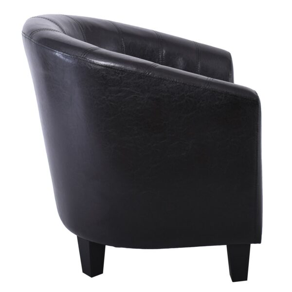 BOGA Πολυθρόνα Σαλονιού - Καθιστικού, Pu Σκούρο Καφέ 77x70x77cm - Image 4