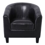 BOGA Πολυθρόνα Σαλονιού - Καθιστικού, Pu Σκούρο Καφέ 77x70x77cm - Image 6