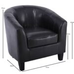 BOGA Πολυθρόνα Σαλονιού - Καθιστικού, Pu Σκούρο Καφέ 77x70x77cm - Image 7