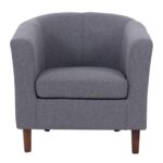 BOGA Πολυθρόνα Σαλονιού - Καθιστικού, Ύφασμα Γκρι 75x73x74cm - Image 3