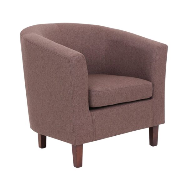 BOGA Πολυθρόνα Σαλονιού - Καθιστικού, Ύφασμα Καφέ 75x73x74cm - Image 2