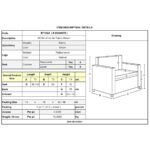 BOGA Πολυθρόνα Σαλονιού - Καθιστικού, Ύφασμα Καφέ 75x73x74cm - Image 6