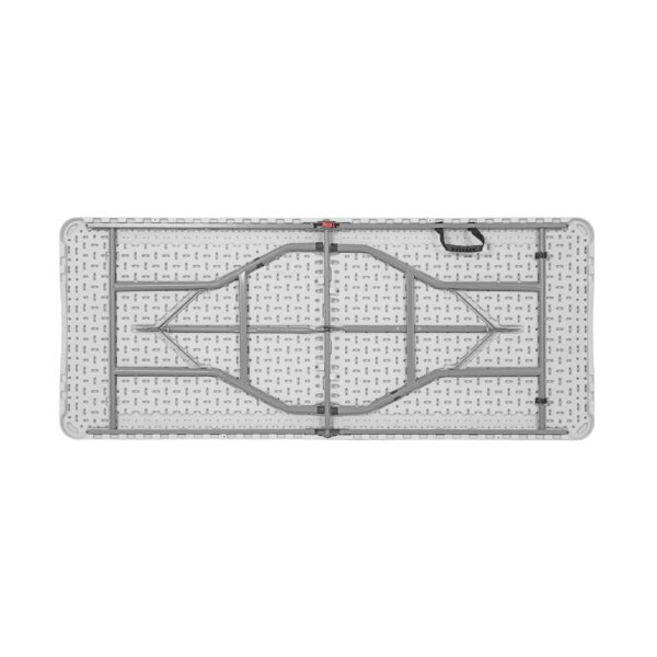 BLOW Τραπέζι  Συνεδρίου - Catering Πτυσσόμενο (Βαλίτσα), Μέταλλο Γκρι, HDPE Άσπρο 35mm 180x74x74cm - Image 3