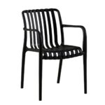 MODA-N Πολυθρόνα Στοιβαζόμενη PP, Στοιβαζόμενη Απόχρωση Μαύρο 56x57x81cm - Image 2