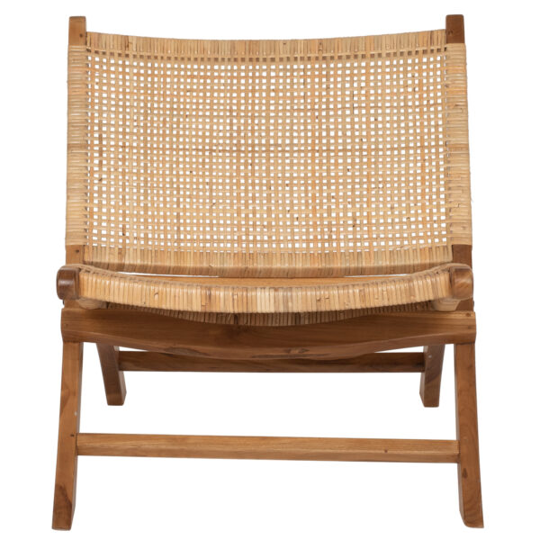 ΚΑΡΕΚΛΑ LOUNGE ΑΝΑΔΙΠΛΟΥΜΕΝΗ ANTIL HM9379.01 ΜΑΣΙΦ ΞΥΛΟ ΤEAK ΦΥΣΙΚΟ 66x77x67Yεκ. - Image 3