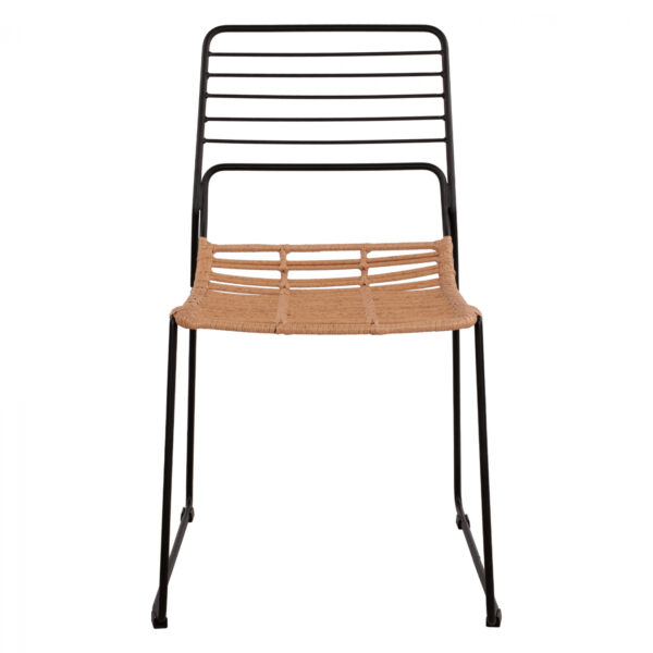 ΚΑΡΕΚΛΑ ΜΕΤΑΛΛΙΚΗ ALLEGRA HM5694 ΜΕ WICKER ΜΠΕΖ 51x54x83Υ εκ. - Image 3
