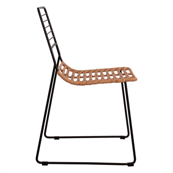 ΚΑΡΕΚΛΑ ΜΕΤΑΛΛΙΚΗ ALLEGRA HM5694 ΜΕ WICKER ΜΠΕΖ 51x54x83Υ εκ. - Image 4