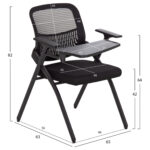 ΚΑΡΕΚΛΑ ΣΥΝΕΔΡΙΟΥ ΠΤΥΣΣΟΜΕΝΗ ΜΕ ΑΝΑΛΟΓΙΟ DENO HM1209.01 MESH ΥΦΑΣΜΑ ΜΑΥΡΟ 65x63x82Υεκ. - Image 2