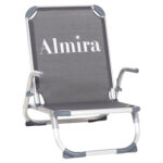 ΚΑΡΕΚΛΑΚΙ ΠΑΡΑΛΙΑΣ ΑΛΟΥΜINIOY ΒΑΡ.ΤΥΠΟΥ ΨΗΛΗ ΠΛΑΤΗ ALMIRA HM5053.10 ΓΚΡΙ 55x71x66Υεκ