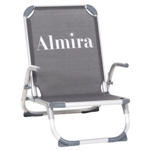 ΚΑΡΕΚΛΑΚΙ ΠΑΡΑΛΙΑΣ ΑΛΟΥΜINIOY ΒΑΡ.ΤΥΠΟΥ ΨΗΛΗ ΠΛΑΤΗ ALMIRA HM5053.10 ΓΚΡΙ 55x71x66Υεκ