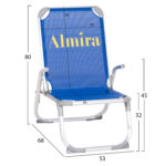 ΚΑΡΕΚΛΑΚΙ ΠΑΡΑΛΙΑΣ ΑΛΟΥΜΙΝΙΟΥ ΒΑΡ.ΤΥΠΟΥ ΥΠΕΡΥΨΩΜΕΝΟ ALMIRA HM6431.01 ΜΠΛΕ 53x68x80Υεκ - Image 2