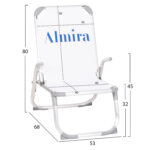 ΚΑΡΕΚΛΑΚΙ ΠΑΡΑΛΙΑΣ ΑΛΟΥΜΙΝΙΟΥ ΒΑΡ.ΤΥΠΟΥ ΥΠΕΡΥΨΩΜΕΝΟ ALMIRA HM6431.03 ΛΕΥΚΟ 53x68x80Υεκ - Image 2