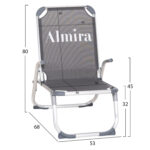 ΚΑΡΕΚΛΑΚΙ ΠΑΡΑΛΙΑΣ ΑΛΟΥΜΙΝΙΟΥ ΒΑΡ.ΤΥΠΟΥ ΥΠΕΡΥΨΩΜΕΝΟ ALMIRA HM6431.10 ΓΚΡΙ 53x68x80Υεκ - Image 2