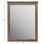 ΚΑΘΡΕΠΤΗΣ ΤΟΥΑΛΕΤΑΣ CARYS HM314.11 ΜΕΛΑΜΙΝΗ ΣΕ ΚΑΡΥΔΙ/WENGE 72x4(πάχος)x93Yεκ. - Image 2