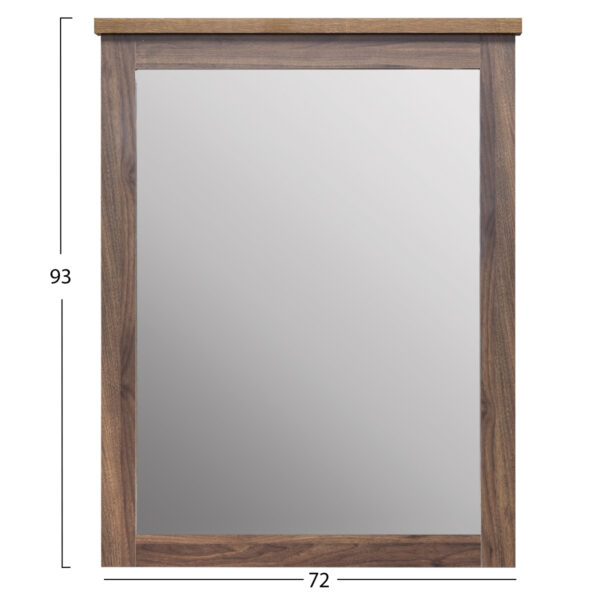 ΚΑΘΡΕΠΤΗΣ ΤΟΥΑΛΕΤΑΣ CARYS HM314.11 ΜΕΛΑΜΙΝΗ ΣΕ ΚΑΡΥΔΙ/WENGE 72x4(πάχος)x93Yεκ. - Image 2