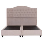 ΚΡΕΒΑΤΙ ΔΙΠΛΟ MALENA HM638.32 ΜΠΕΖ ΥΦΑΣΜΑ- ΓΙΑ ΣΤΡΩΜΑ 150x200εκ. - Image 4