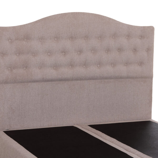 ΚΡΕΒΑΤΙ ΔΙΠΛΟ MALENA HM638.32 ΜΠΕΖ ΥΦΑΣΜΑ- ΓΙΑ ΣΤΡΩΜΑ 150x200εκ. - Image 6