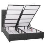 ΚΡΕΒΑΤΙ ALBA ΜΕ ΑΠΟΘΗΚΕΥΤΙΚΟ ΑΠΟ ΓΚΡΙ ΥΦΑΣΜΑ HM626.01 ΓΙΑ ΣΤΡΩΜΑ 160x200 εκ. - Image 4