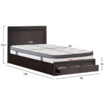 ΚΡΕΒΑΤΙ ΜΟΝΟ ΜΕ ΣΥΡΤΑΡΙ & ΣΤΡΩΜΑ MELANY HM10745.01 ΜΕΛΑΜΙΝΗ ZEBRANO--ΓΙΑ 90x190εκ - Image 2