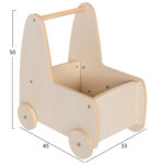 ΠΑΙΔΙΚΟ ΤΡΟΛΕΥ/ΚΑΡΟΤΣΑΚΙ RICKI HM18341.01 MDF & ΚΟΝΤΡΑΠΛΑΚΕ ΦΥΣΙΚΟ 33x45x50Υεκ - Image 2