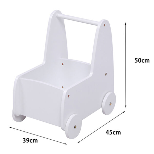 ΠΑΙΔΙΚΟ ΤΡΟΛΕΥ/ΚΑΡΟΤΣΑΚΙ RICKI HM18341.03 MDF & ΚΟΝΤΡΑΠΛΑΚΕ ΛΕΥΚΟ 33x45x50Υεκ - Image 3